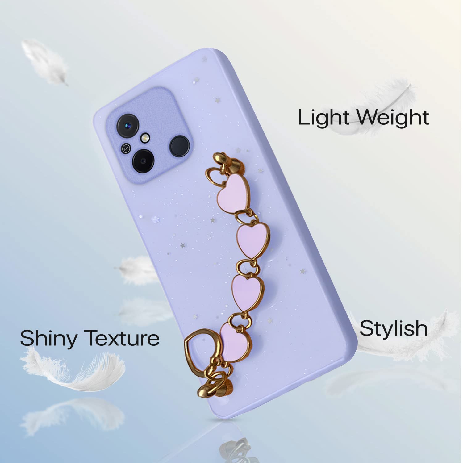 Redmi 12C/Poco C55 Chain mobile back cover in purple by Pikkme – photo 6