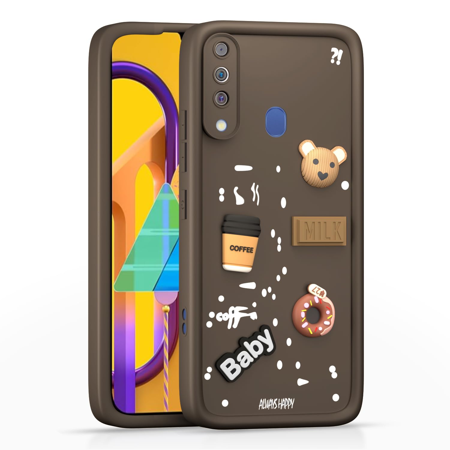 Brown mobile cover for Samsung M30/3D – Pikkme