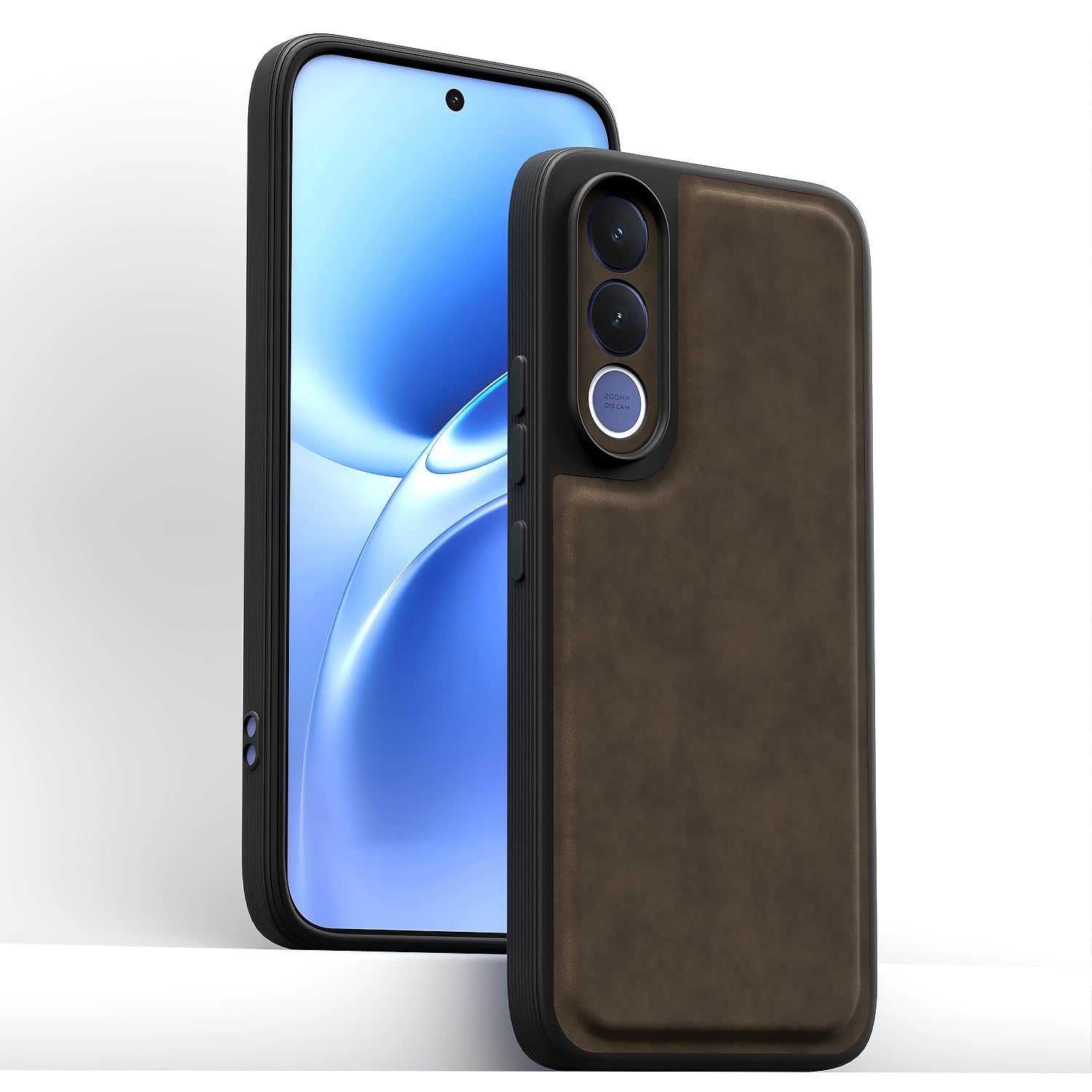 Coffee Leather mobile cover for Vivo V70 FE 5G – Pikkme – photo 2