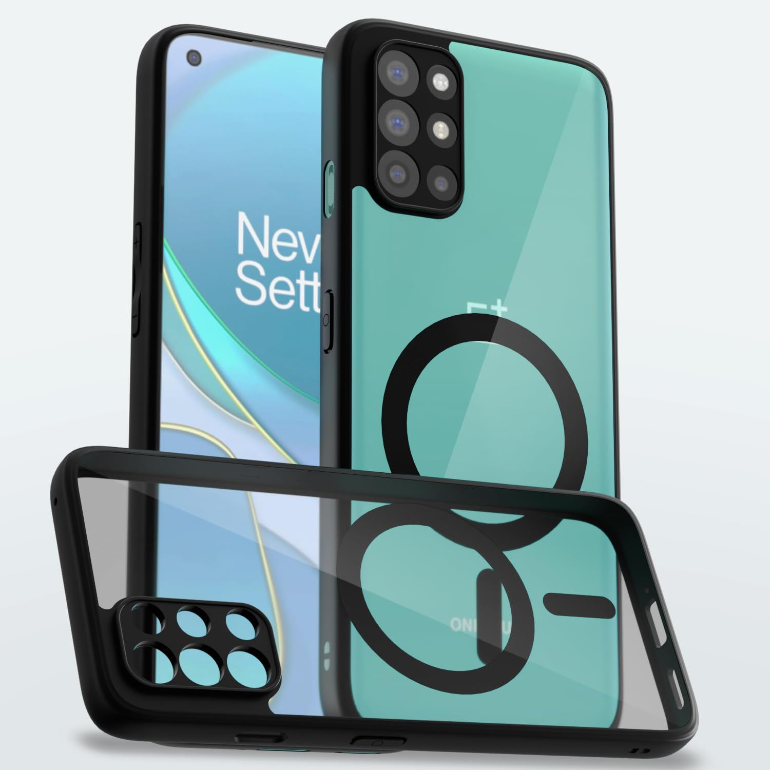 Black mag-safe mobile cover for OnePlus 8T/9R – Pikkme