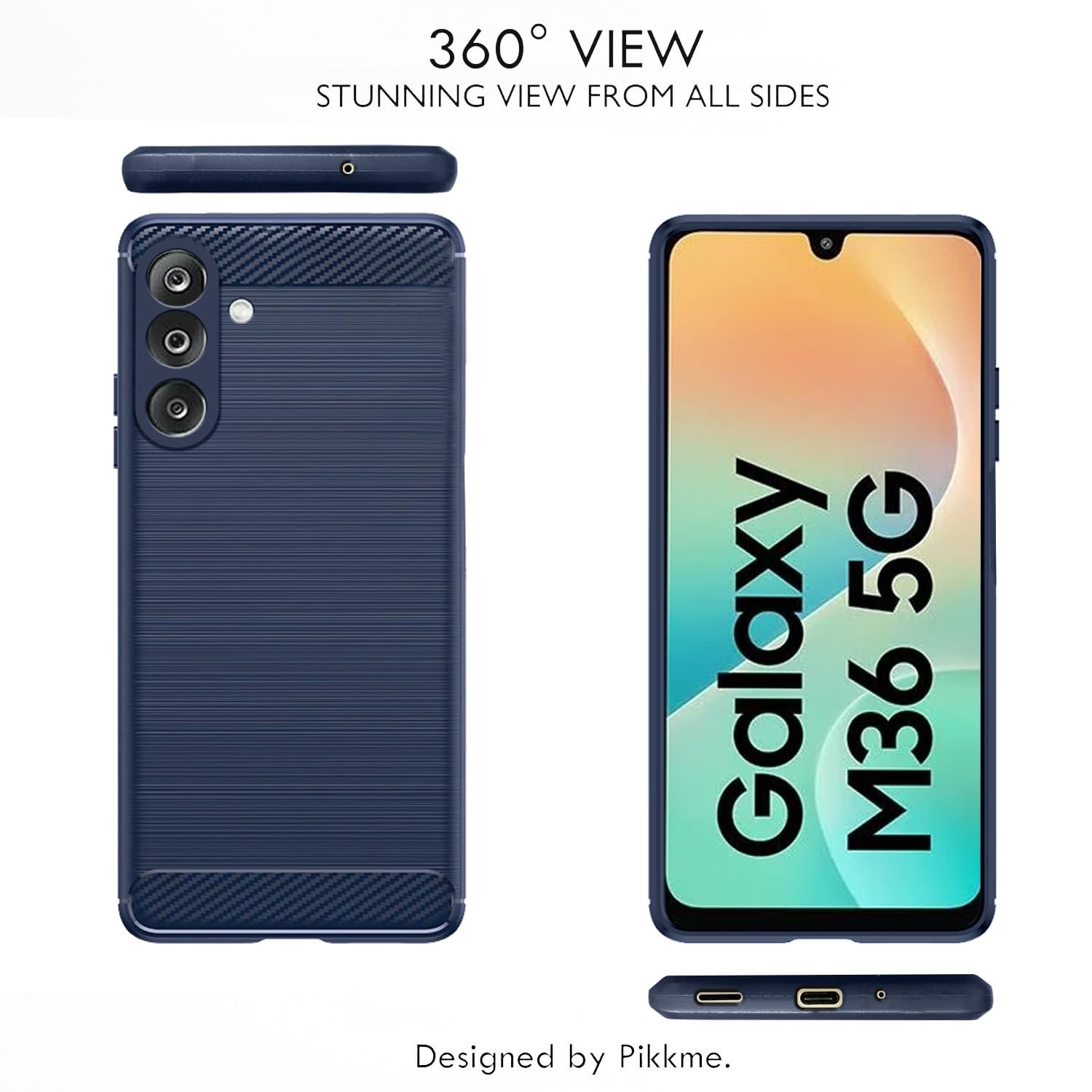 Pikkme blue mobile back cover for Samsung M36 5G – photo 3