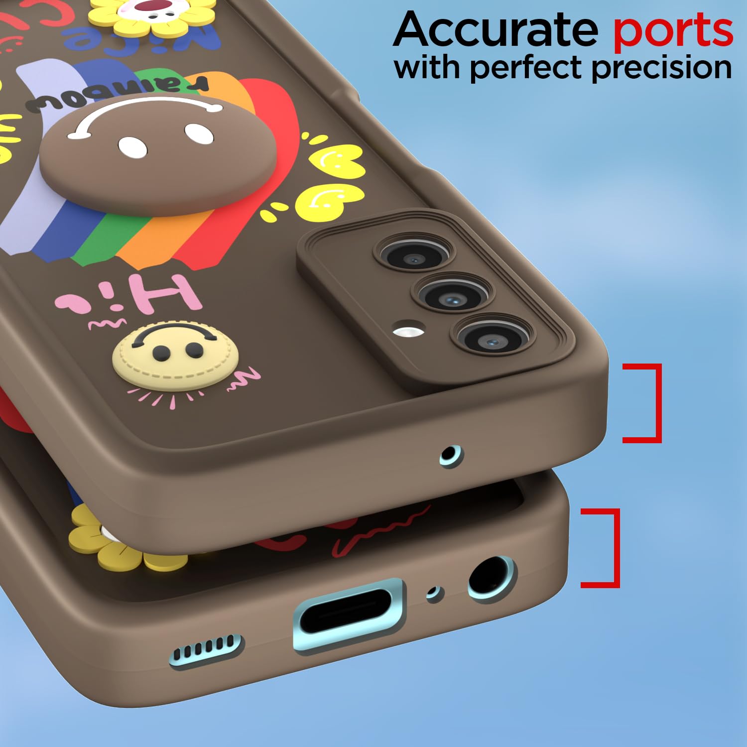 Samsung M34/F34 5G Soft Silicone phone cover in brown by Pikkme – photo 4