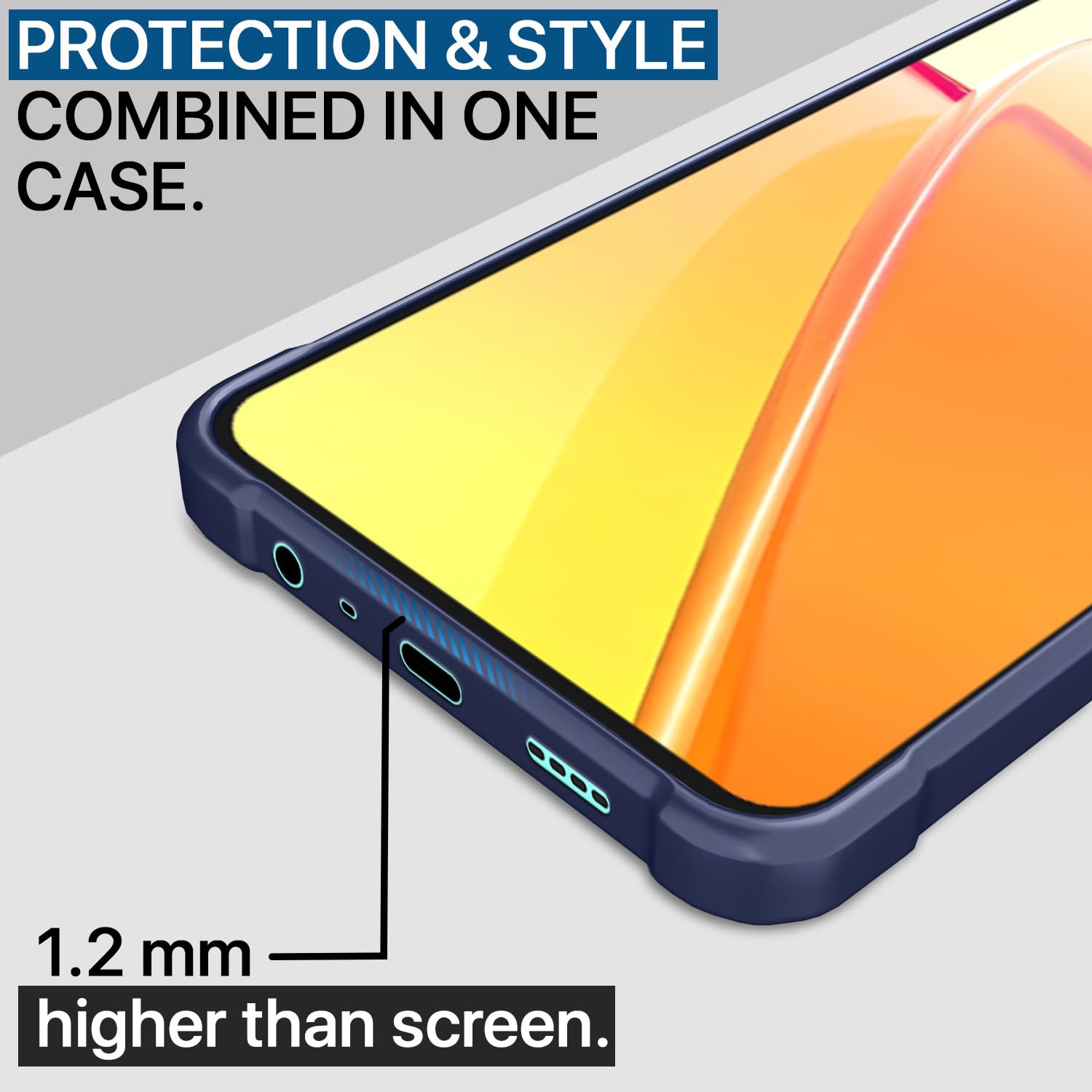Pikkme blue Hybrid mobile back cover for Realme C55/Narzo N55 – photo 5