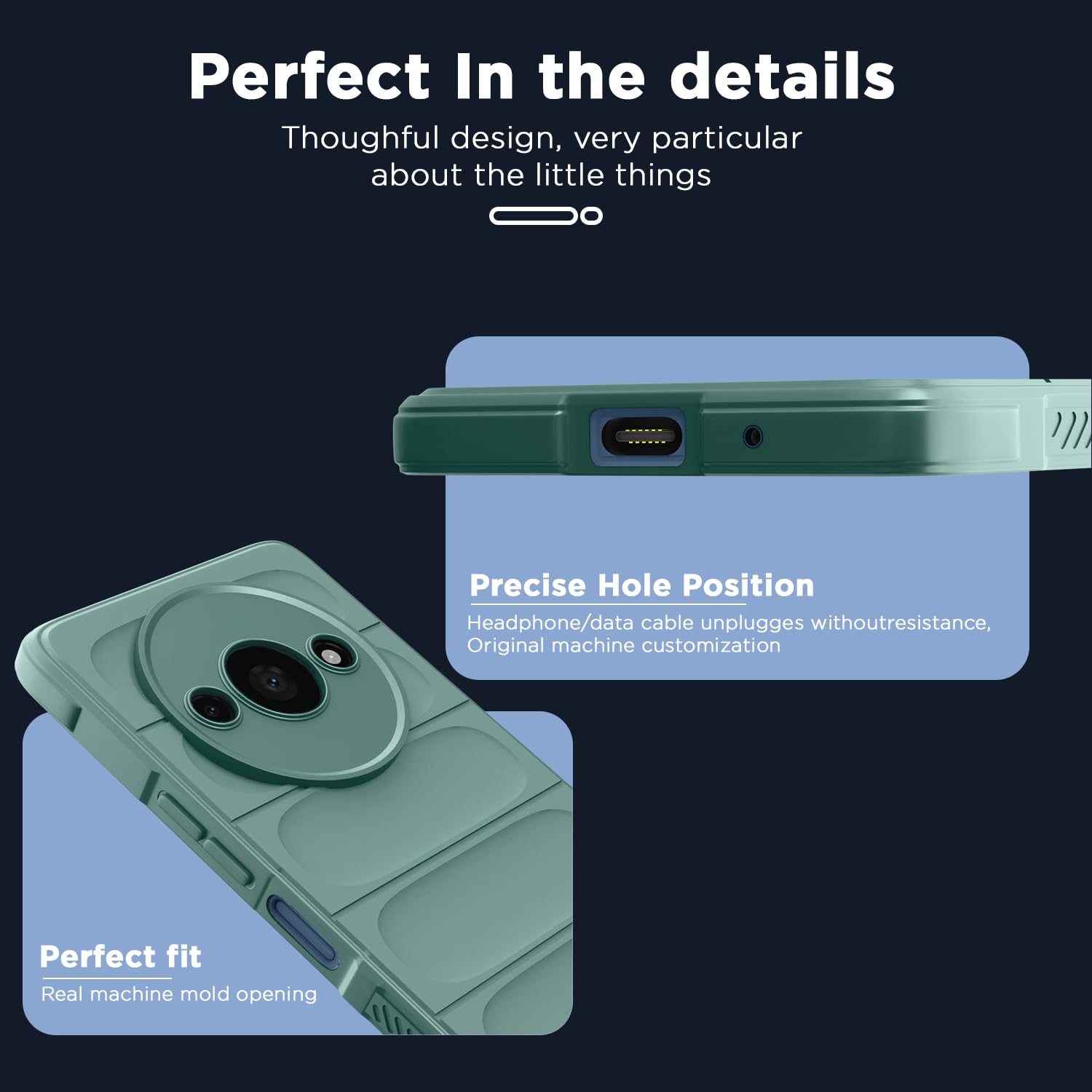 Pikkme Redmi A3 ZigZag Back Cover (Green)