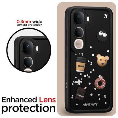 Pikkme black Silicone phone cover for Vivo Y400 Pro 5G/3D – photo 5