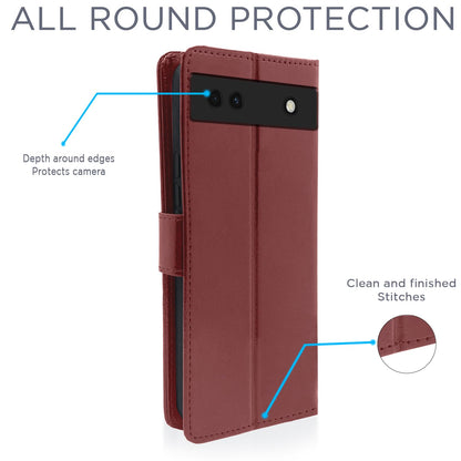Pikkme brown flip case for Google Pixel 6a – photo 4