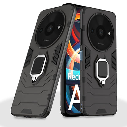 Pikkme black mobile back cover for Redmi A3 (2024)/A3x/Poco C61