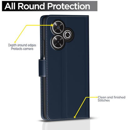 Pikkme blue Wallet mobile flip cover for Redmi 13 5G/13 5G Prime, Poco M6 Plus 5G – photo 4