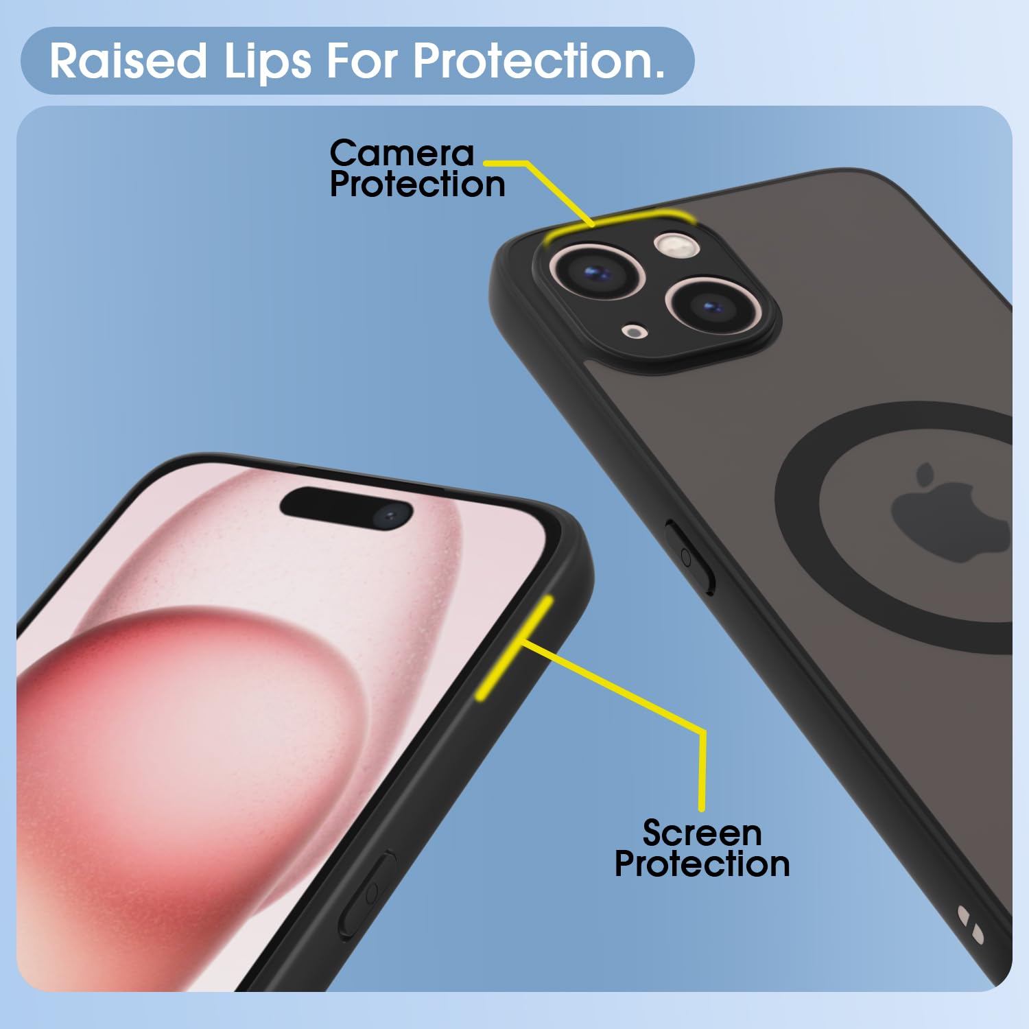 Pikkme black smoke mag-safe MagSafe phone cover for iPhone 15 – photo 4