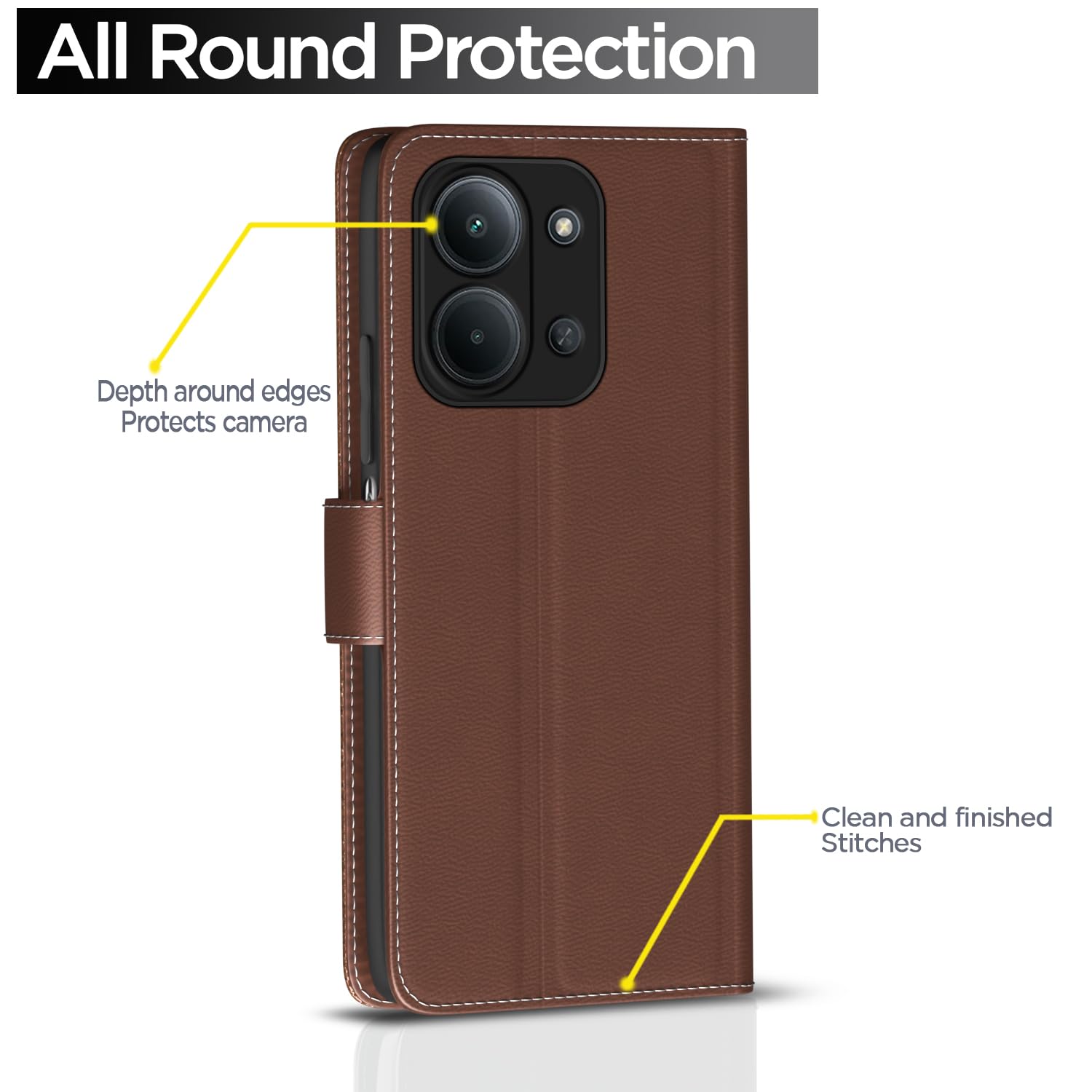 Pikkme Redmi 15C 5G tan mobile flip cover – photo 4
