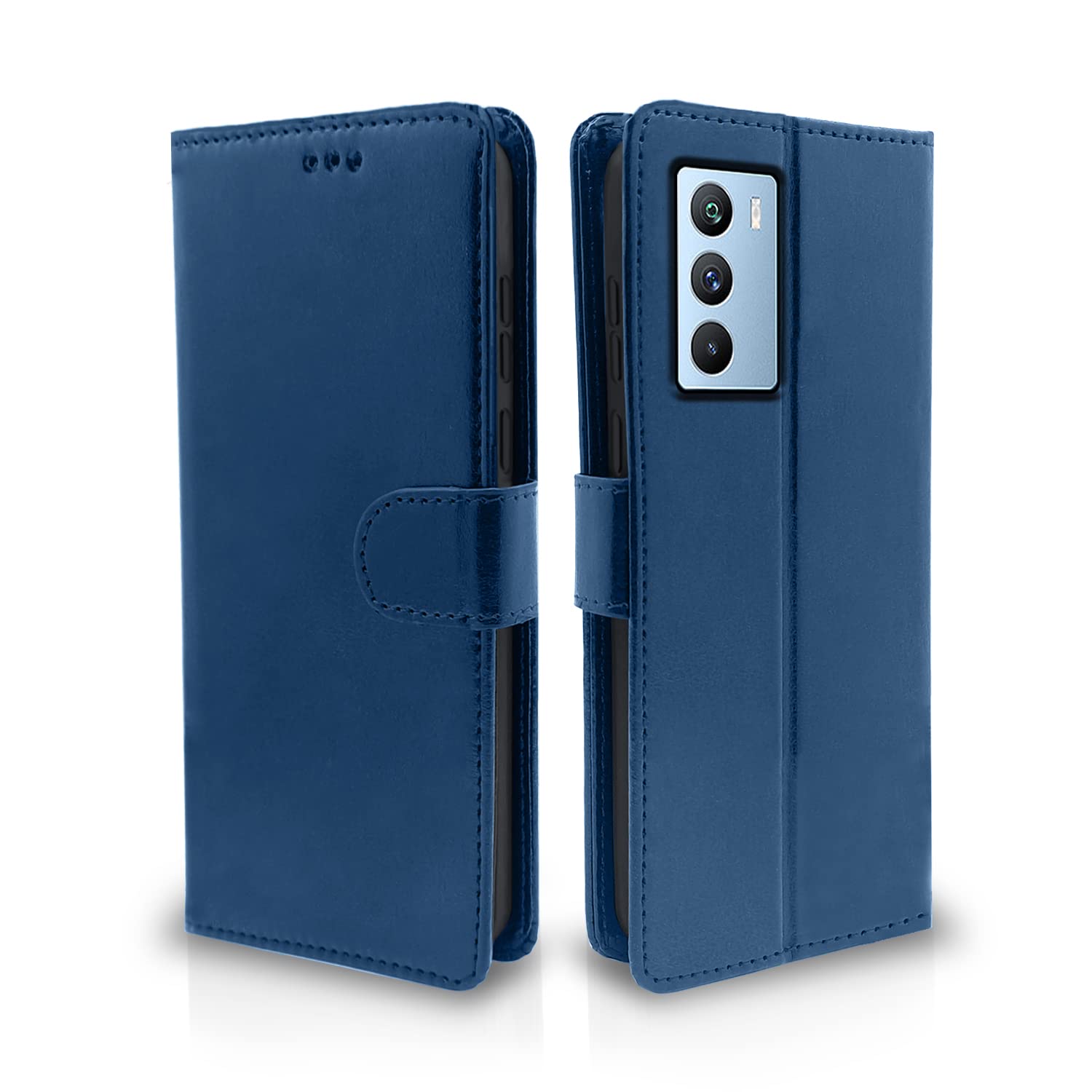 Blue Magnetic mobile flip cover for iQOO 9 SE 5G – Pikkme