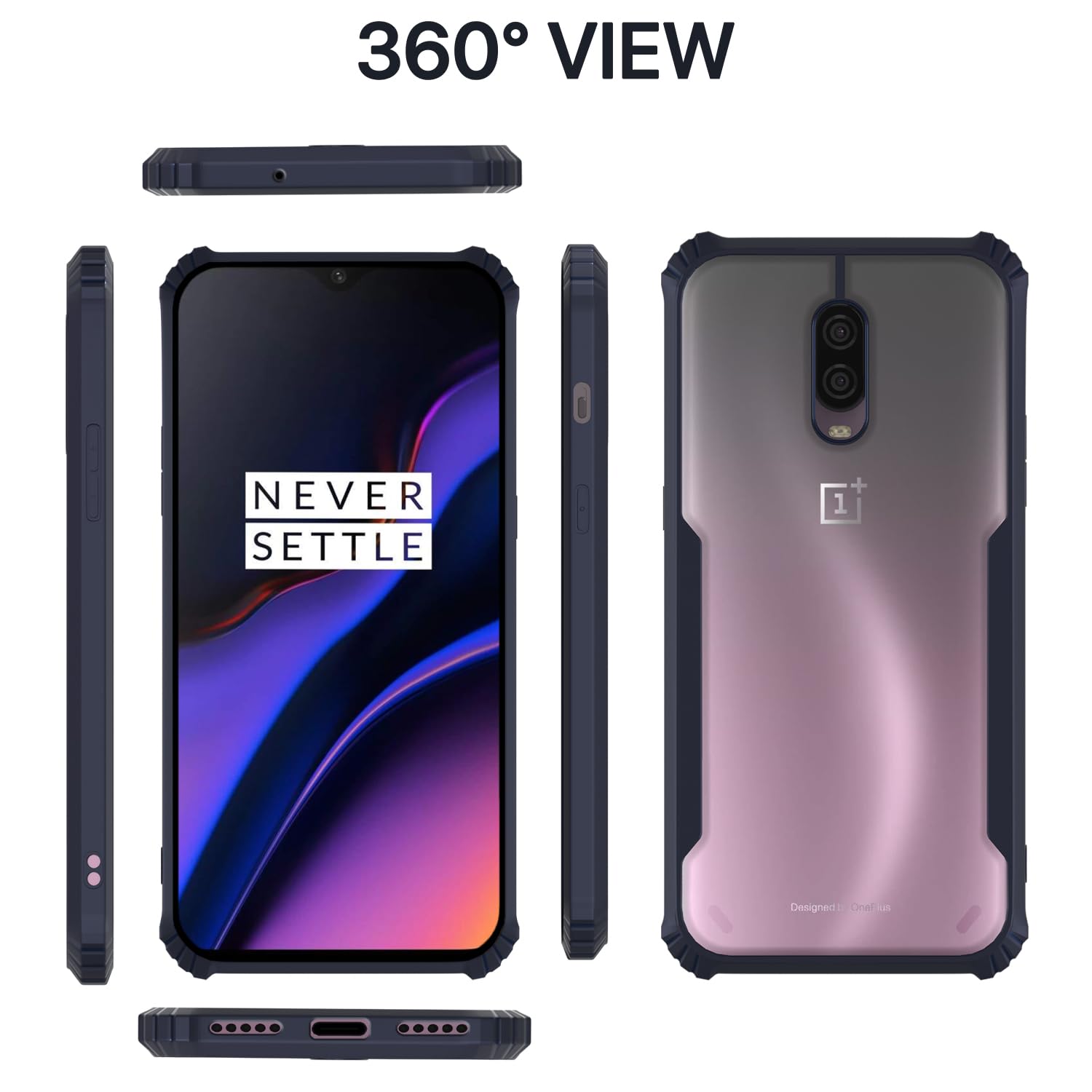 Pikkme OnePlus 6T Eagle Back Cover (Blue)