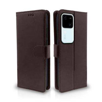 Vivo V30 5G flip cover in coffee by Pikkme
