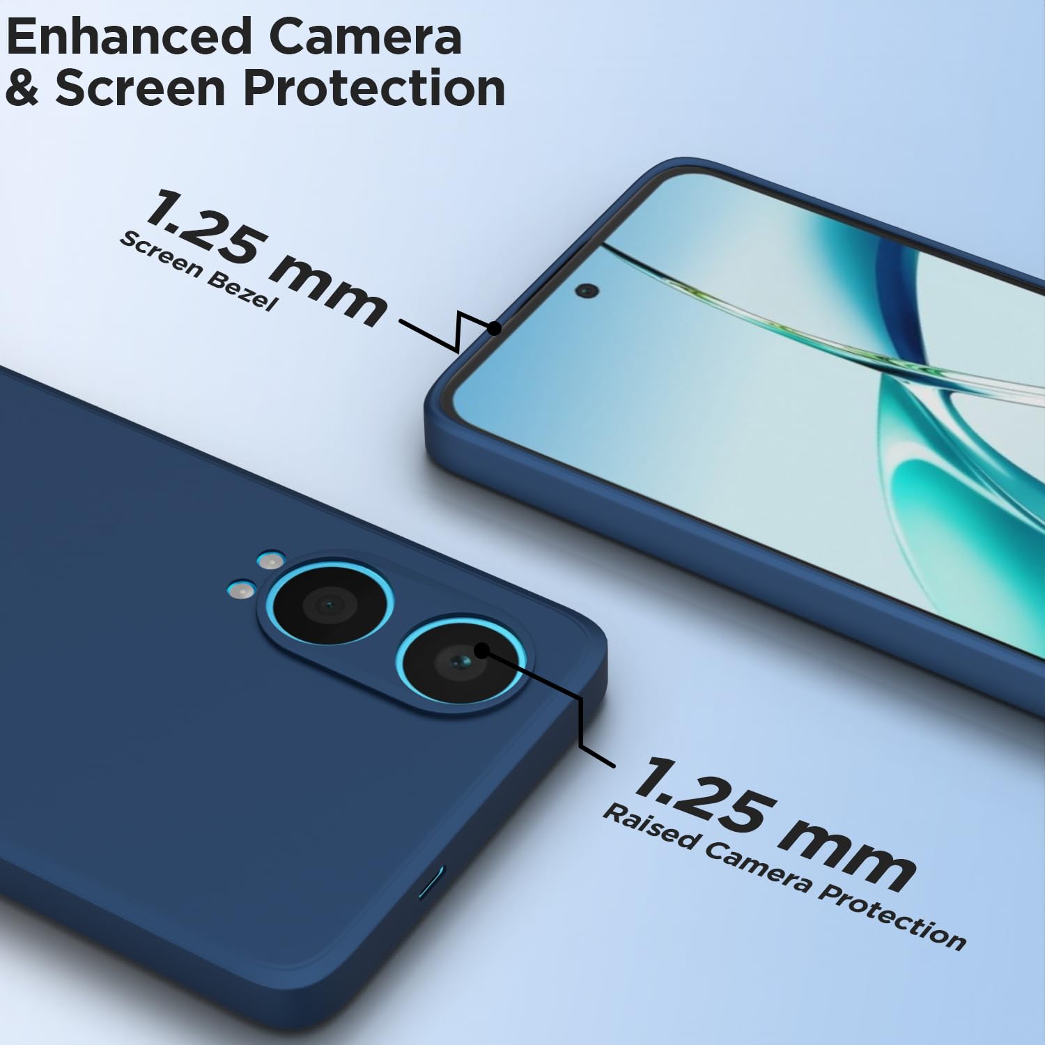 Pikkme OnePlus Nord CE4 Lite 5G Soft Matte Silicone Shockproof Case (Blue)