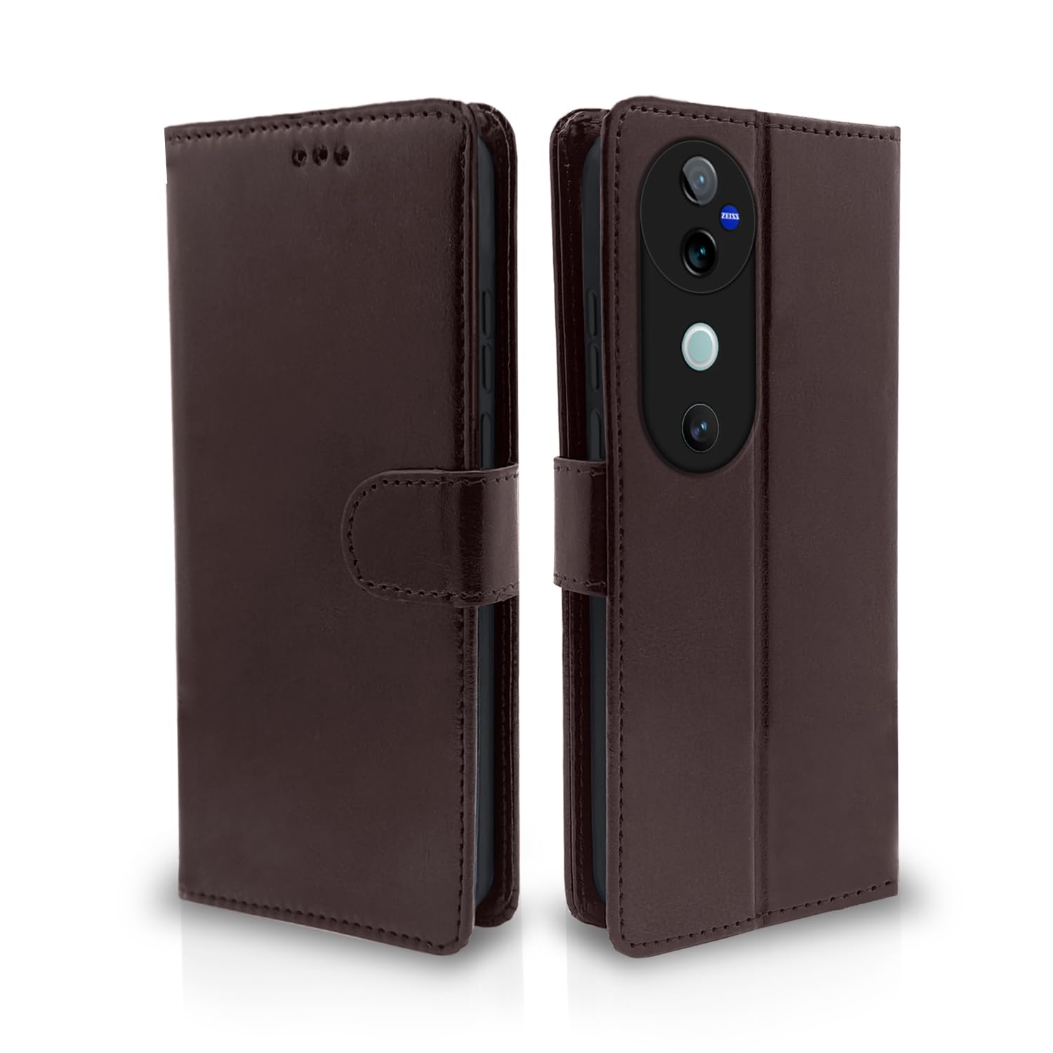 Vivo V40/V40 Pro/T3 Ultra 5G Wallet flip cover in coffee by Pikkme