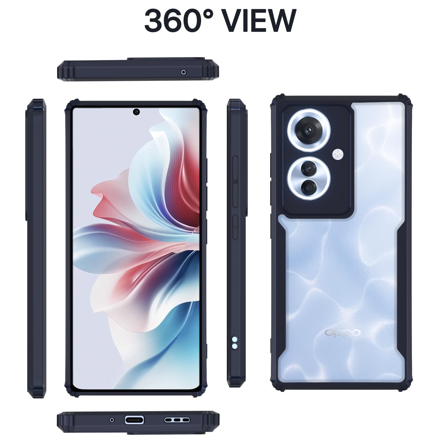 Pikkme blue Clear mobile cover for OPPO F25 Pro 5G – photo 2