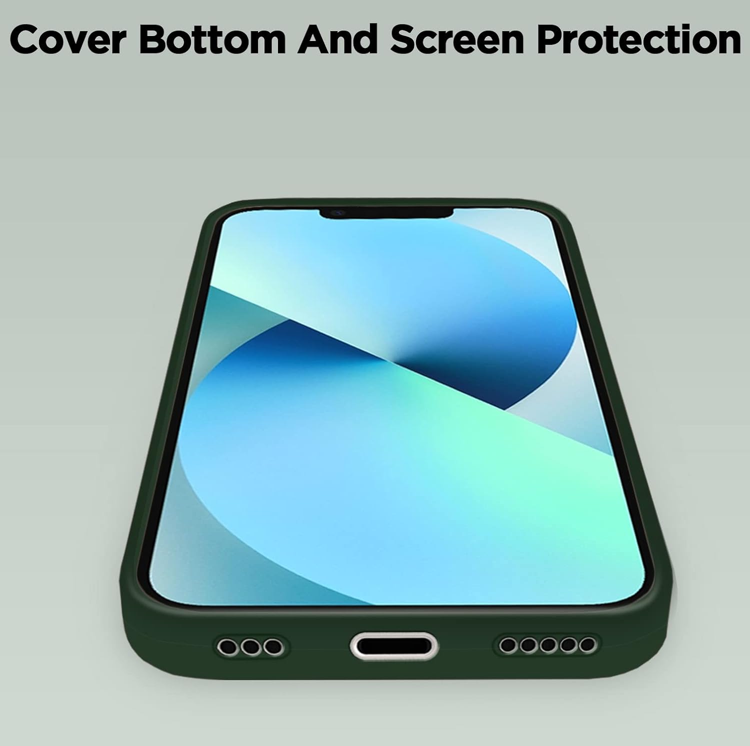 Pikkme iPhone 13 Mini Super Soft Silicone Back Cover (Atrovirens)