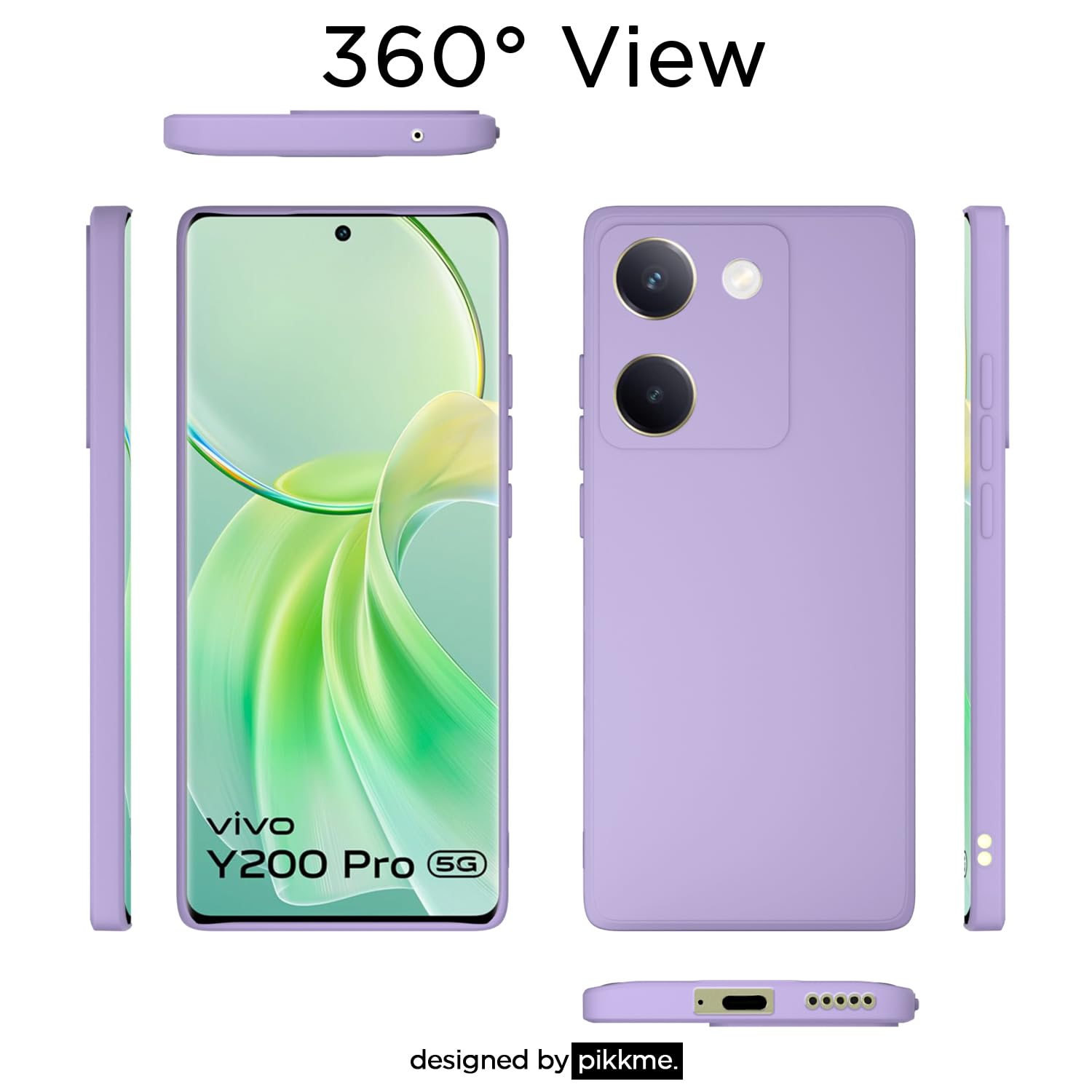 Pikkme Vivo T3x 5G / Vivo Y200i 5G Soft Matte Silicone Shockproof Case | Blue
