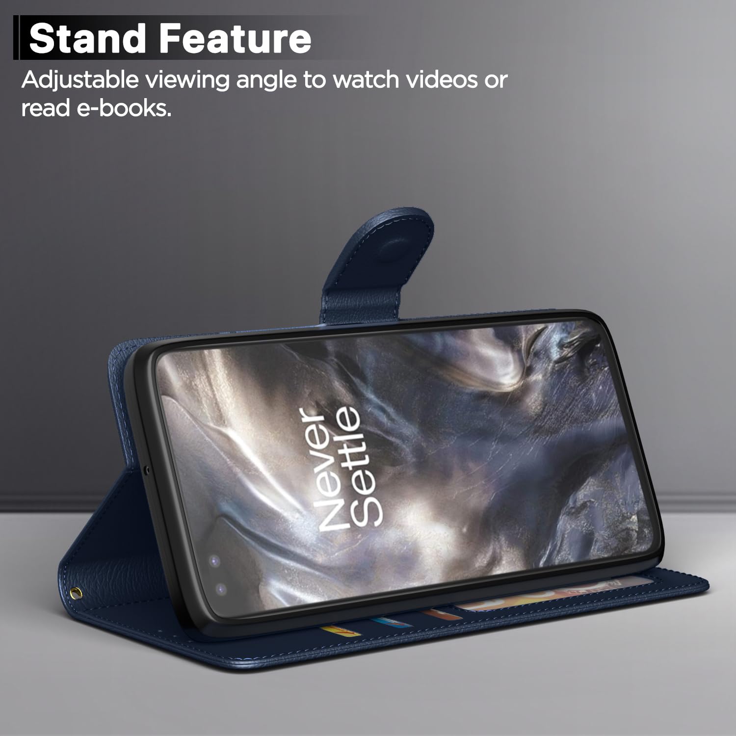 OnePlus Nord flip case in blue by Pikkme – photo 3