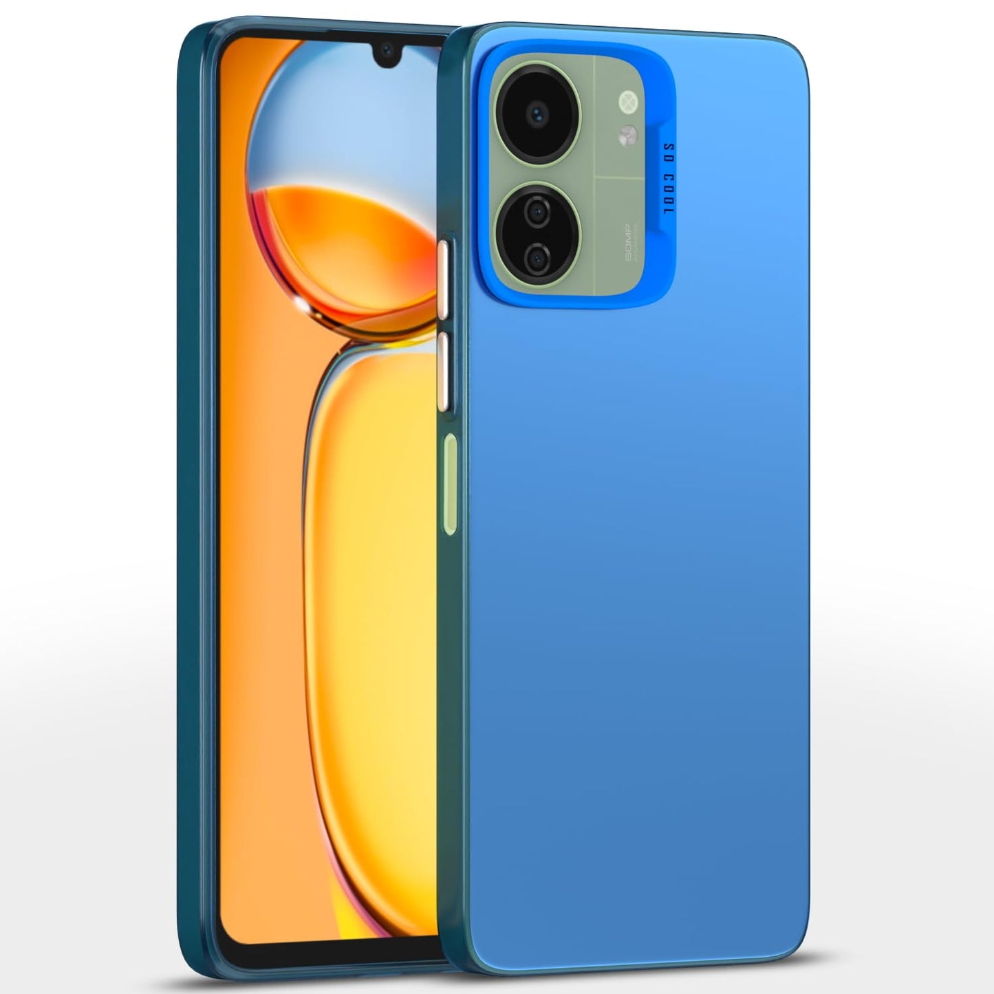 Pikkme  Redmi 13C 5G So Cool Matte Finish Back Cover (Blue)