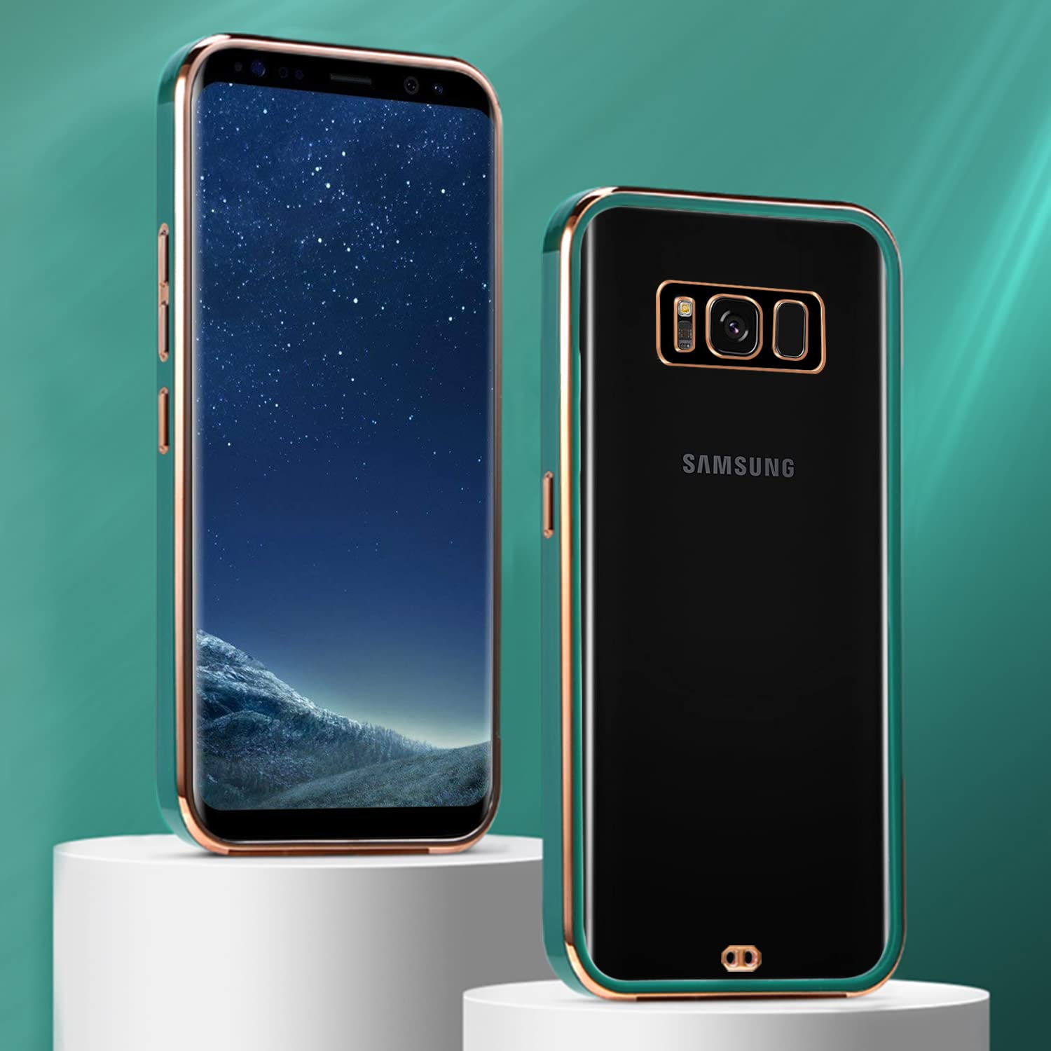 Samsung S8 Plus/S8 Chrome mobile back cover in green by Pikkme – photo 3