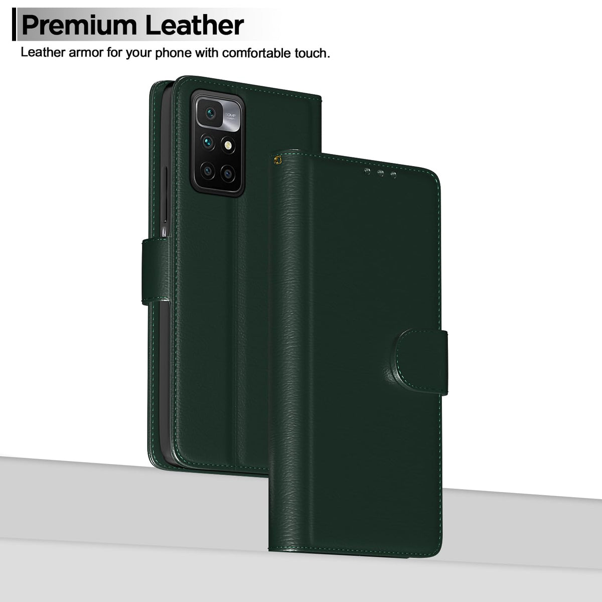 Redmi 10 Prime flip case in green by Pikkme – photo 2