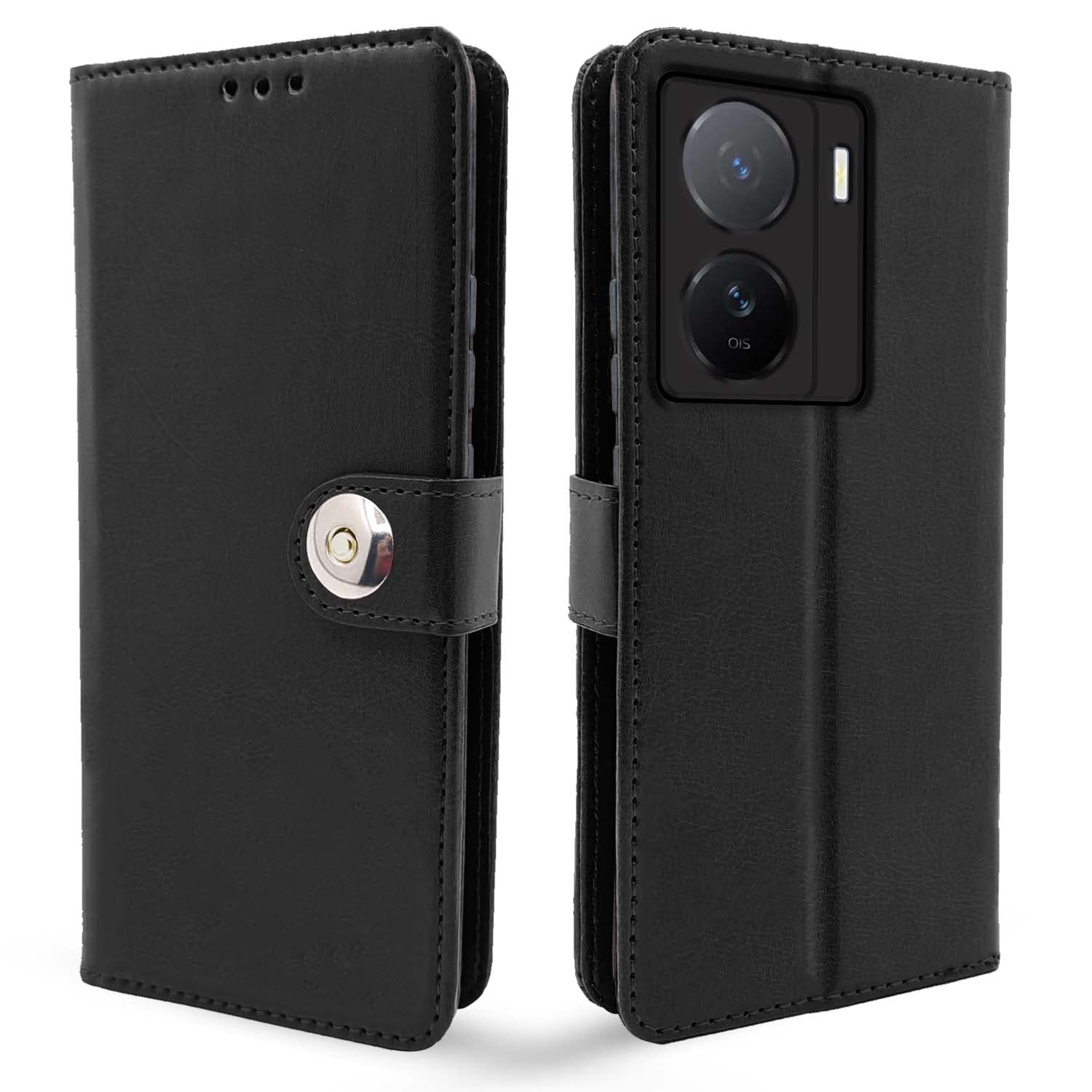 Black flip cover for iQOO Z7/Z7s 5G – Pikkme