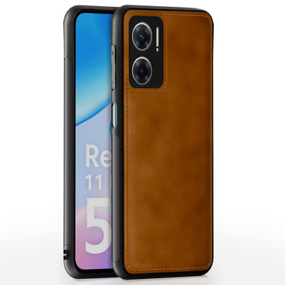 Redmi 11 Prime 5G Leather mobile back cover in brown by Pikkme
