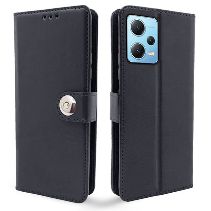 Pikkme Redmi Note 12 Pro Plus 5G Wallet button black flip cover