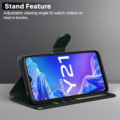Pikkme Vivo Y21 2021/Y33s Wallet green flip cover – photo 3