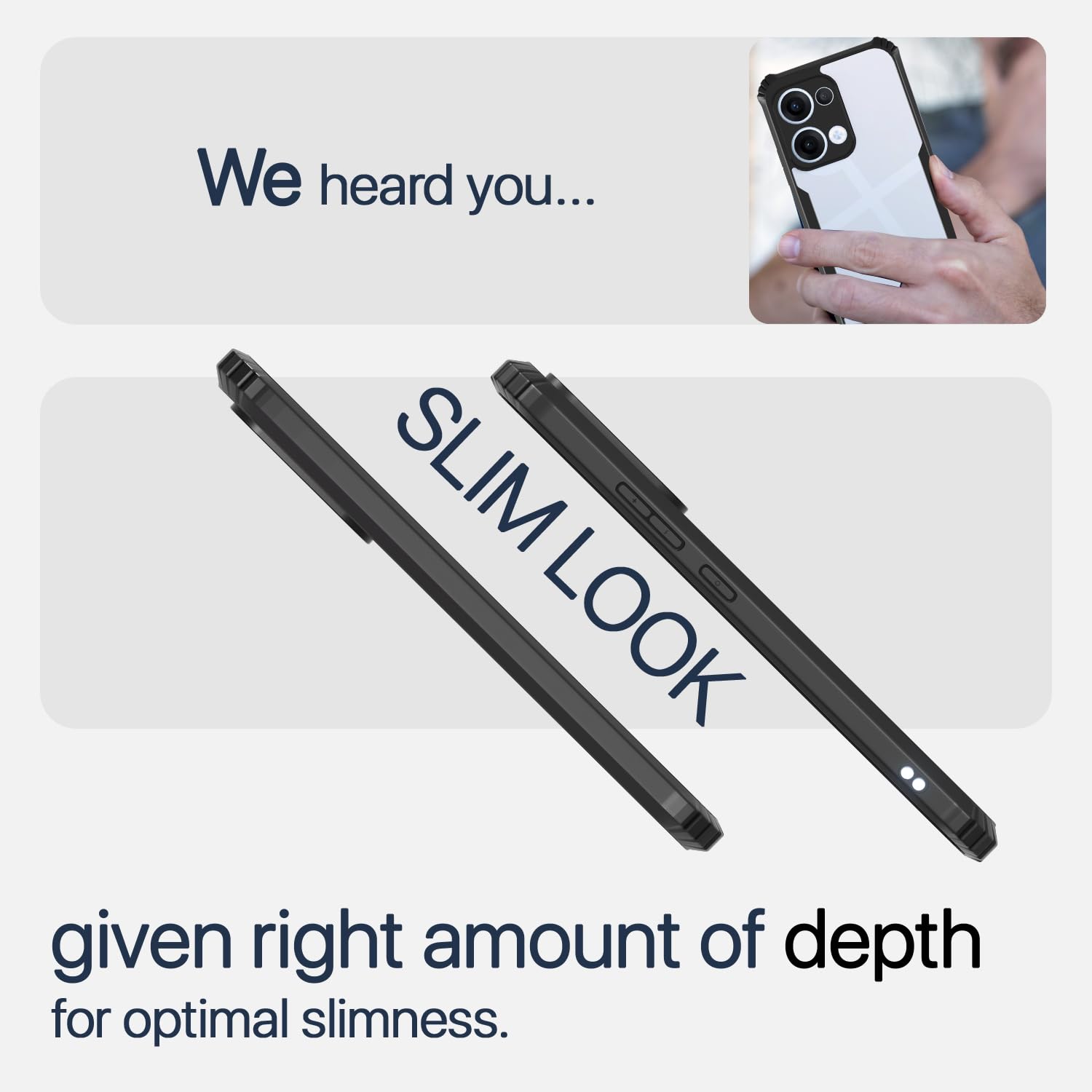 Pikkme Oppo Reno 13 5G Eagle Crystal Clear Transparent Back Cover (Black)