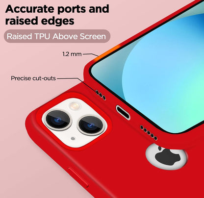 Pikkme iPhone 13 Super Soft Silicone Back Cover (Red)