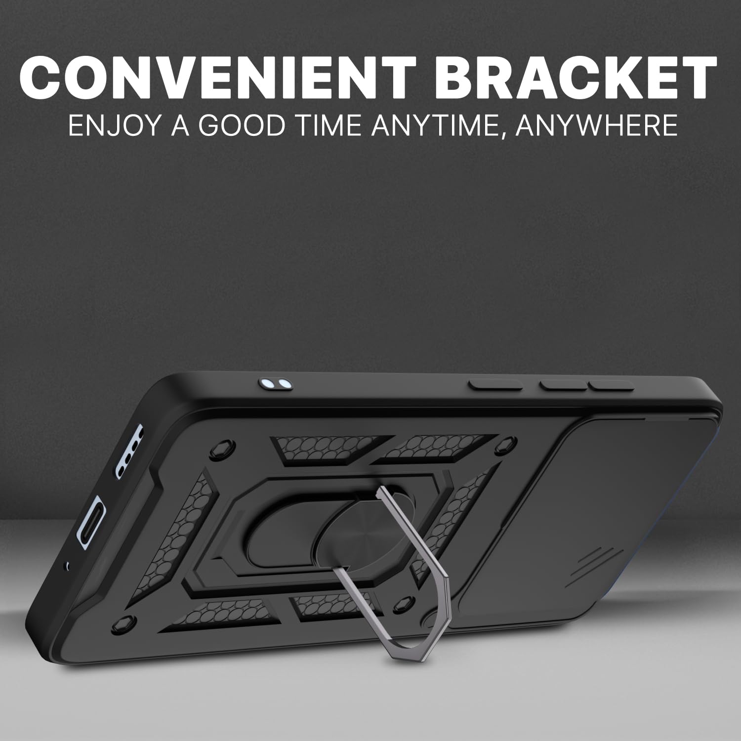 Pikkme black D10 Camera Shield mobile cover for Realme P4 5G – photo 3
