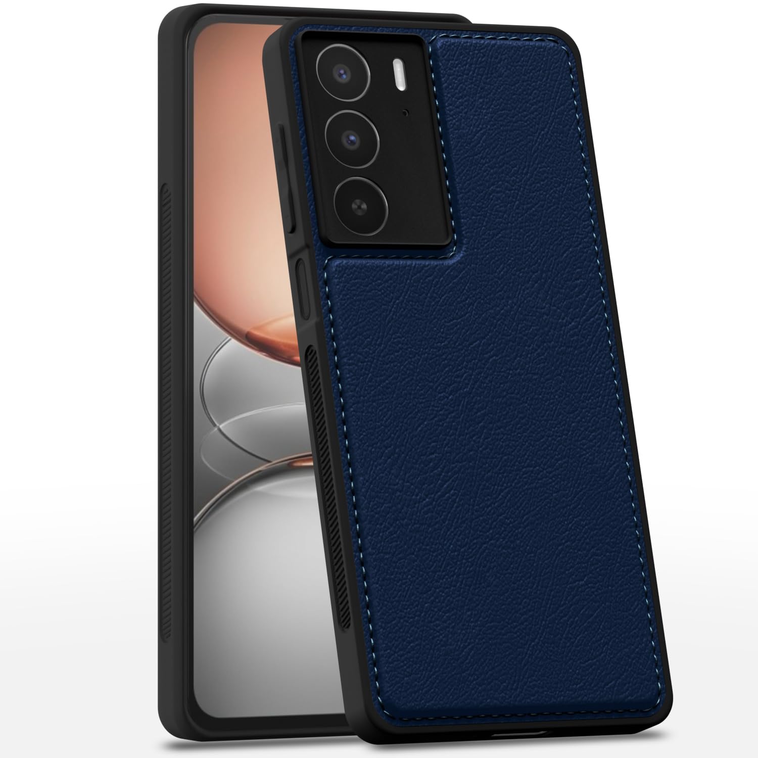 Pikkme Realme C75 Leatherback Back Case | Blue