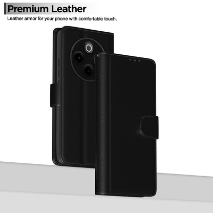 Pikkme Vivo T4 5G / iQoo Z10 5G Vintage Flip Cover (Black)