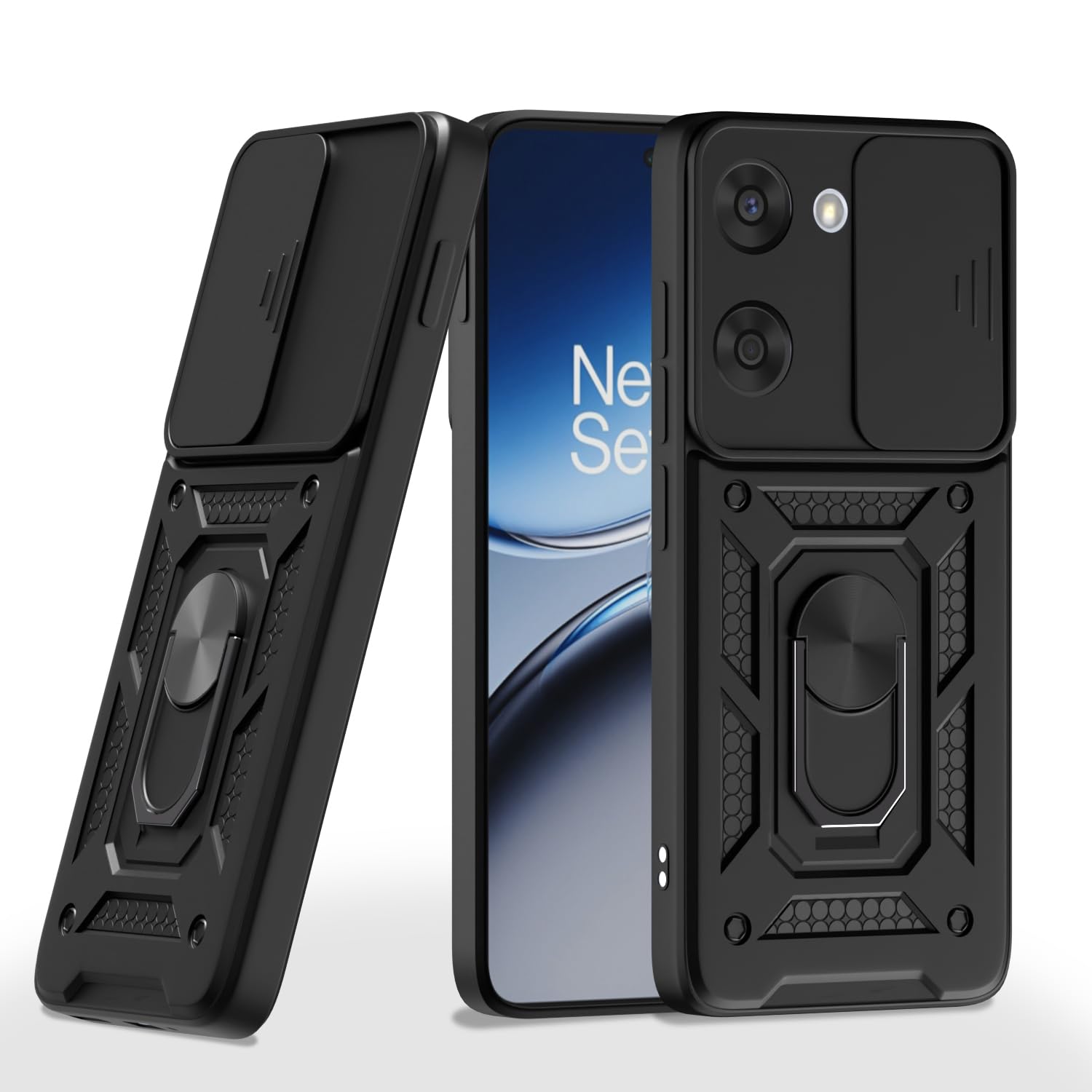 Pikkme OnePlus Nord CE 5 5G D10 Tough Armor Back Cover (Black)
