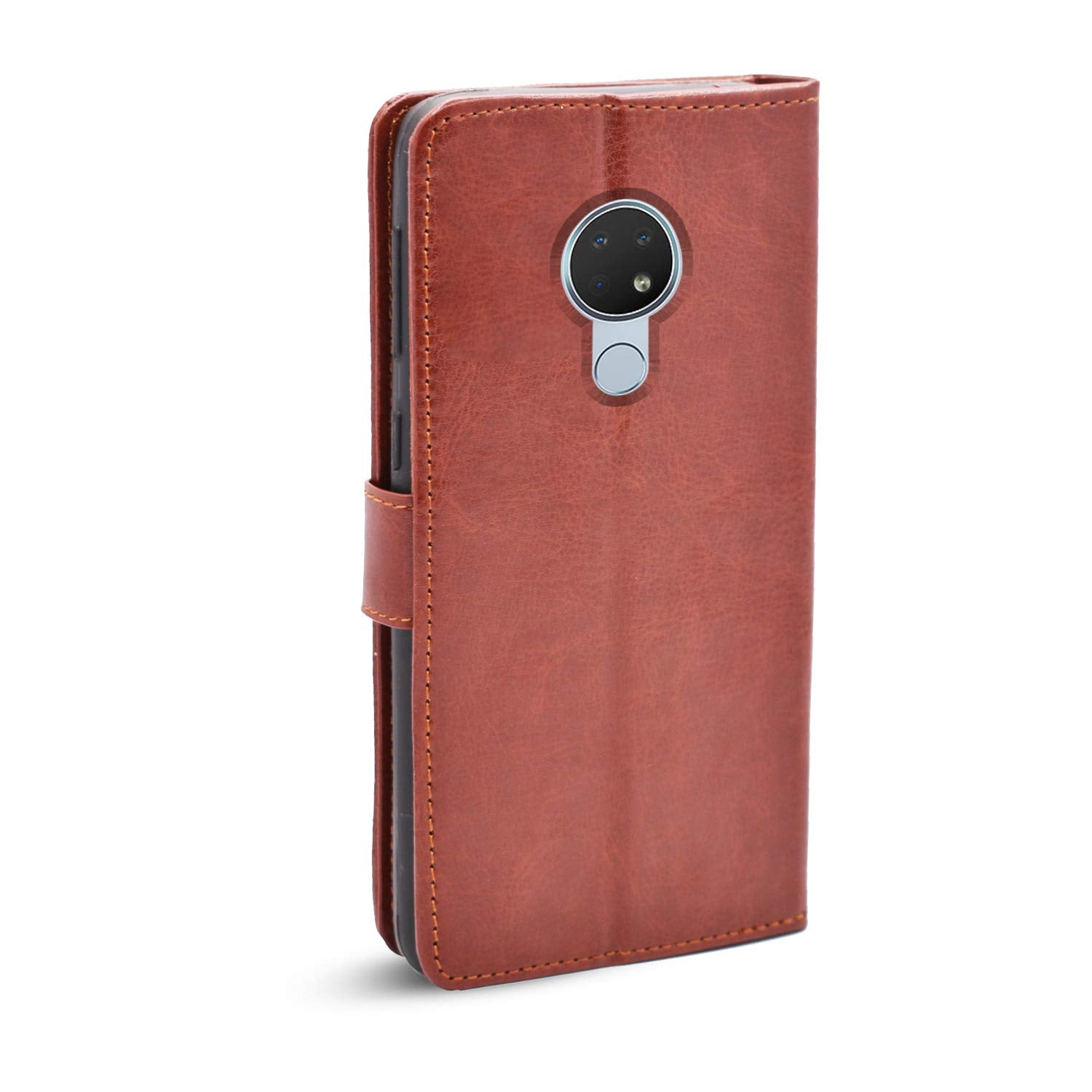 Nokia 6.2 Wallet mobile flip cover in brown by Pikkme – photo 4
