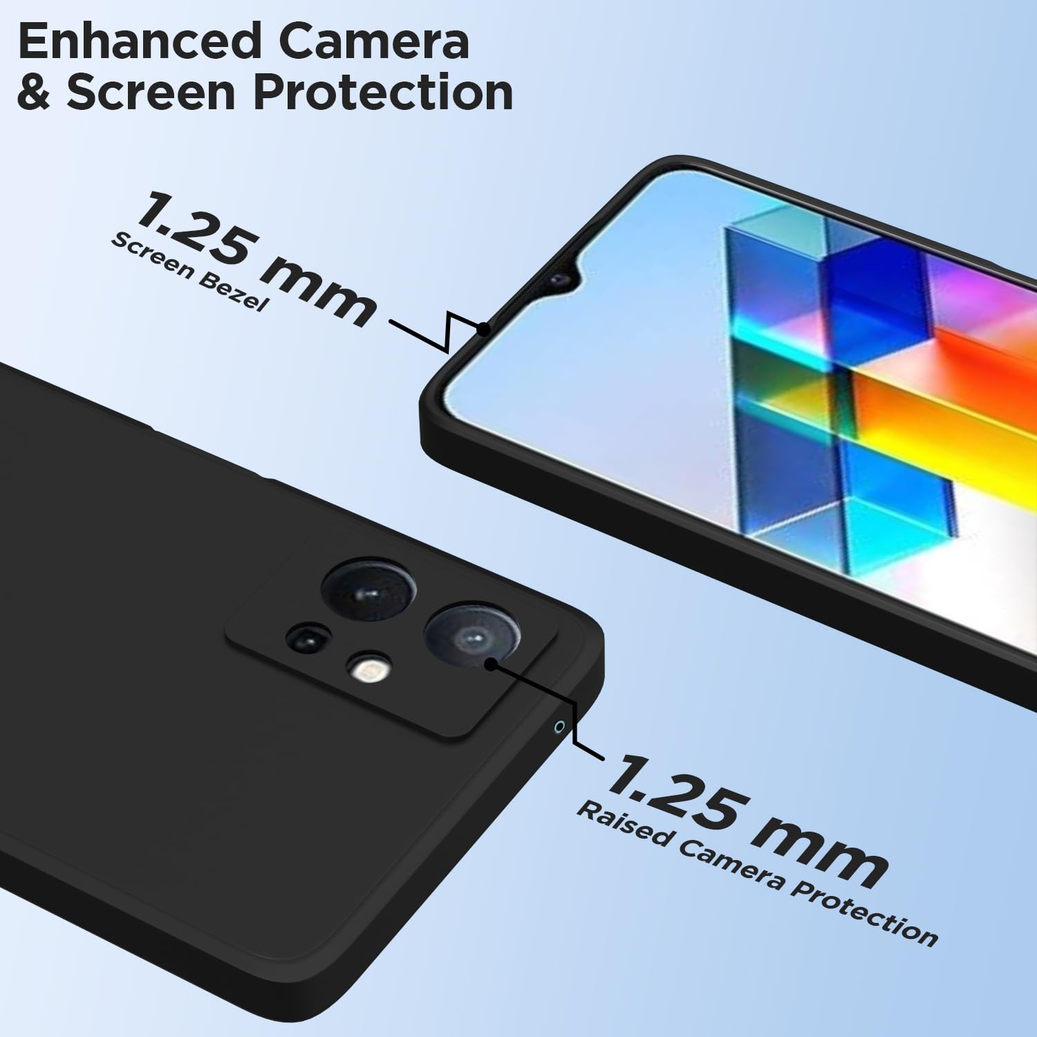 Pikkme Vivo T1/Y75/iQOO Z6 5G black phone cover – photo 6