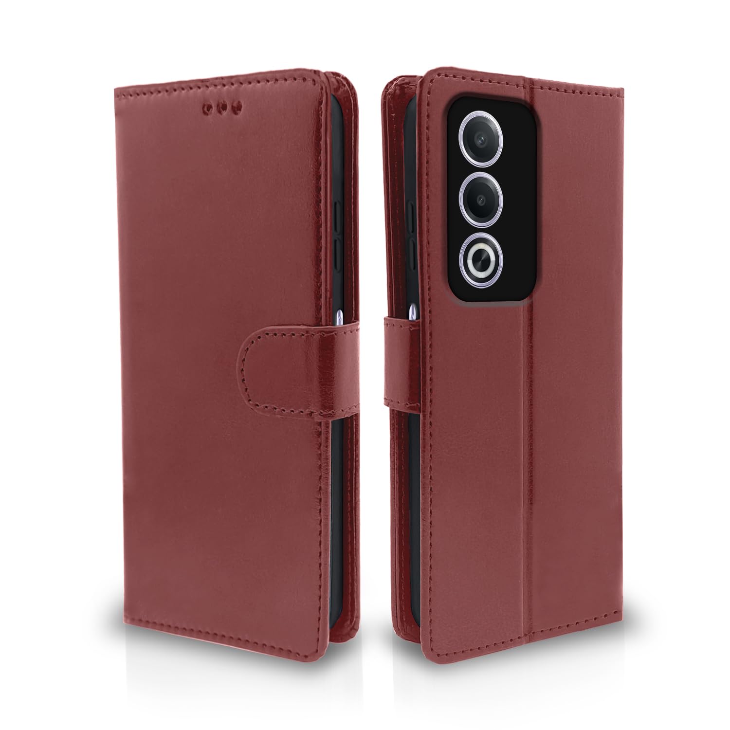Pikkme Oppo A3 Pro 5G brown wallet flip cover