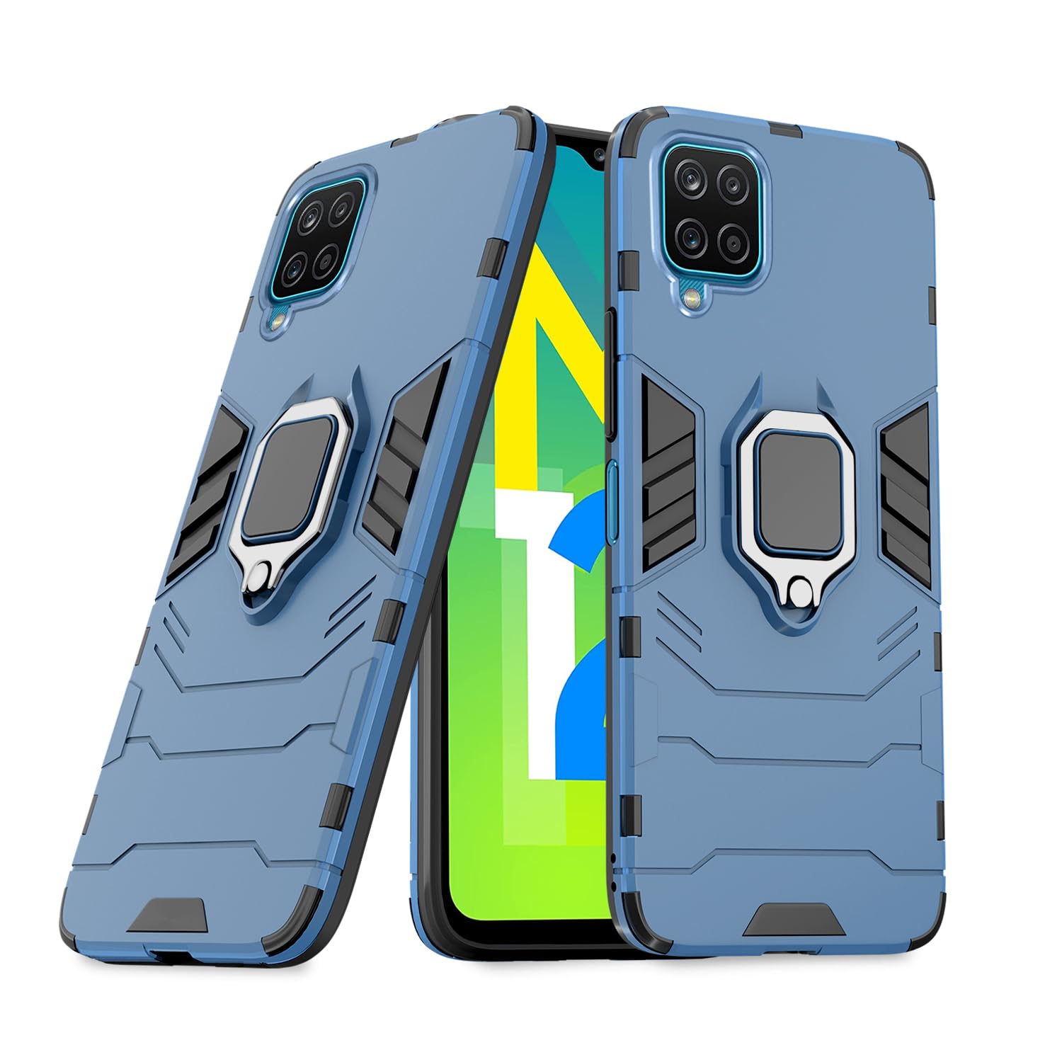  Samsung Galaxy M12 / F12 / A12 D5 Tough Armor Back Cover - Blue