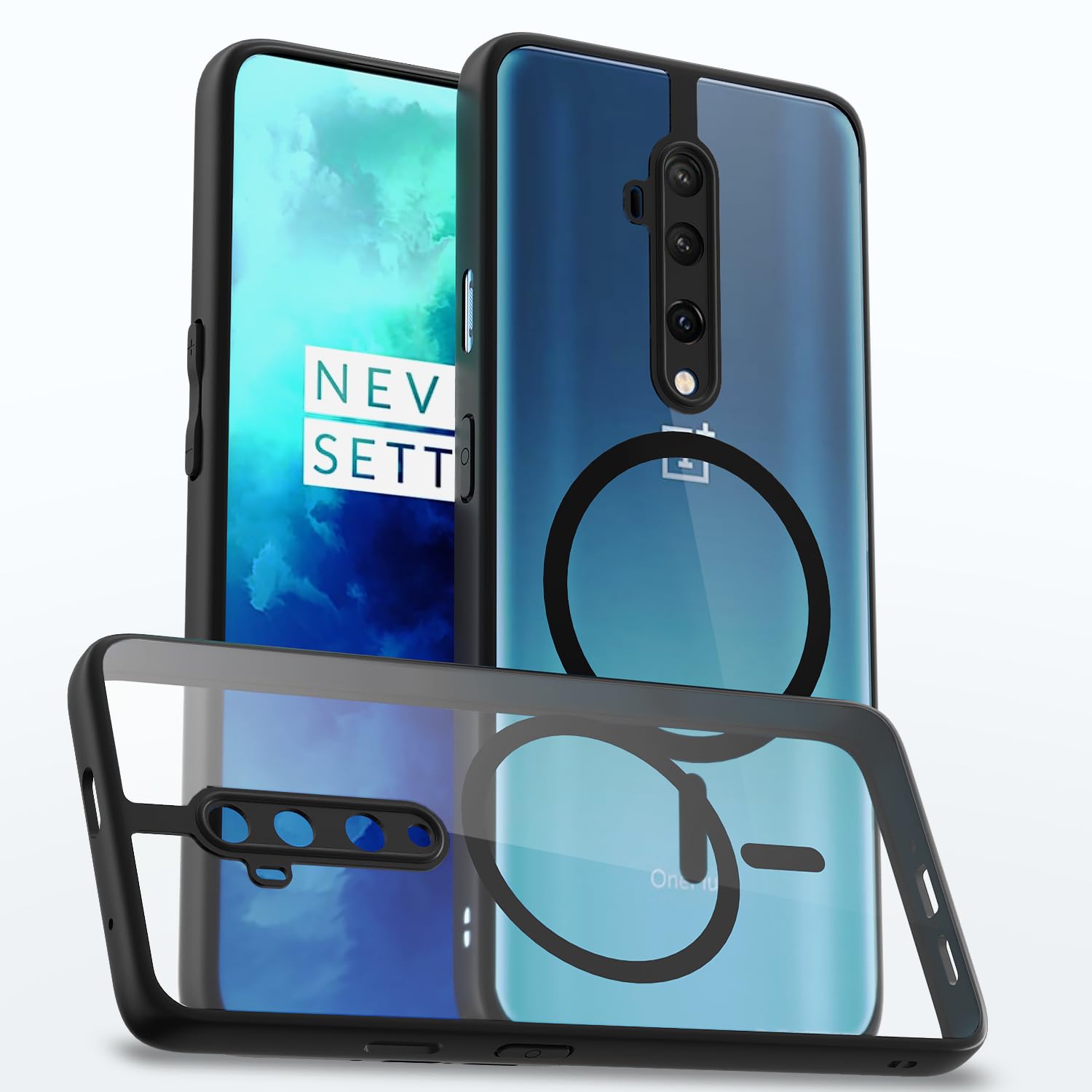 Pikkme OnePlus 7T Pro MagSafe black mag-safe back cover