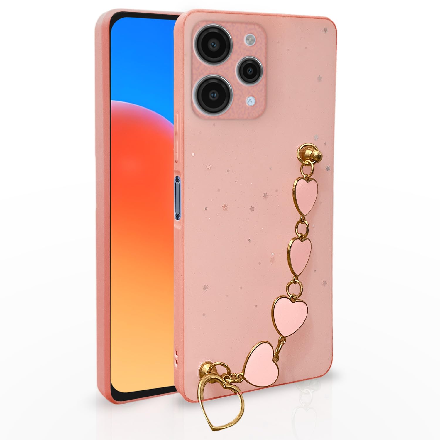 Redmi 12 4G Chain mobile cover in pink by Pikkme