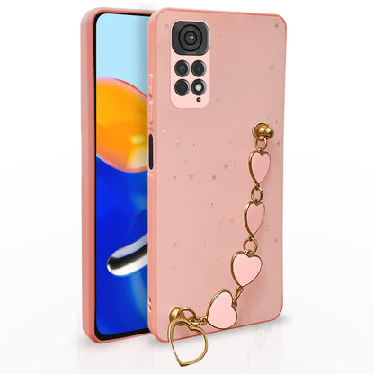 Pikkme pink Chain mobile back cover for Redmi Note 11/Note 11S