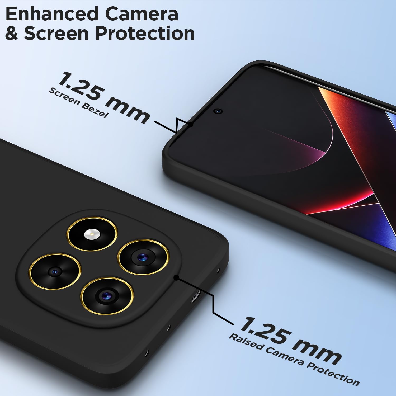Black phone cover for Poco X7 5G – Pikkme – photo 2