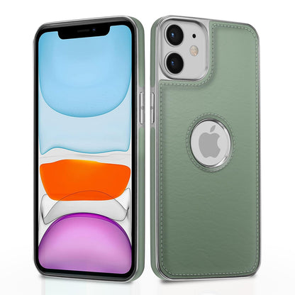  iPhone 11 Chrome Leather Back Cover -Green