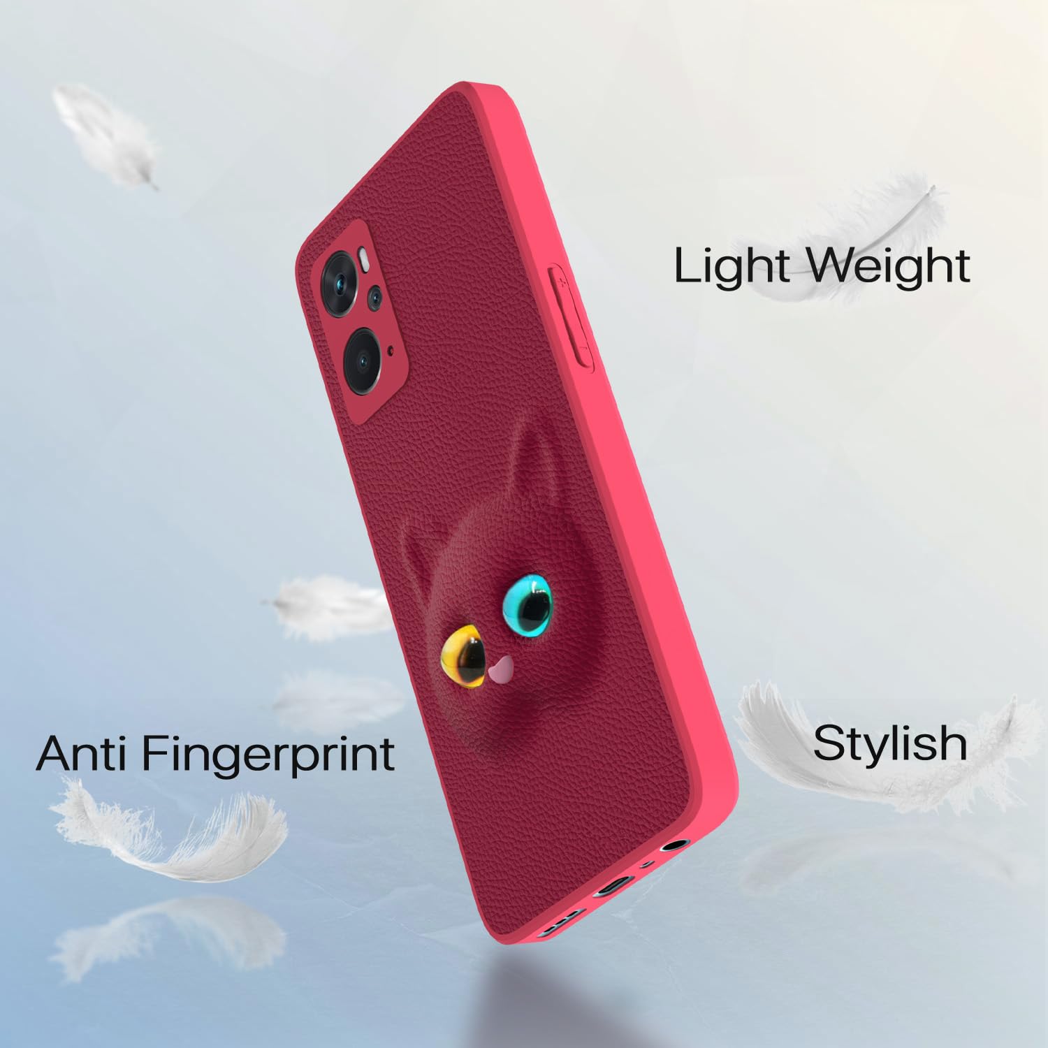Pikkme Oppo K10 5G Kitty Back Cover (Pink)