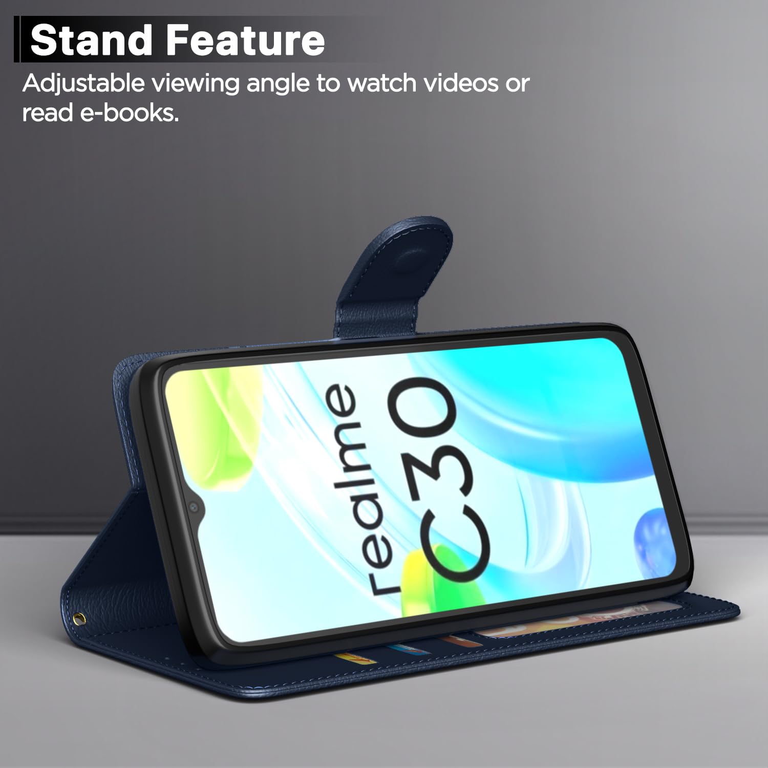 Pikkme blue flip cover for Realme C30/Narzo 50i Prime – photo 3