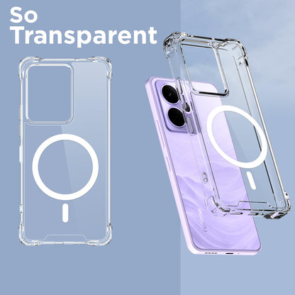 Transparent mag-safe MagSafe back cover for Realme 14 5G – Pikkme – photo 2