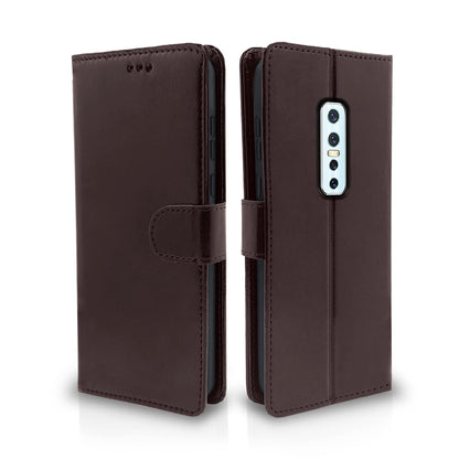 Pikkme coffee Wallet flip case for Vivo V17 Pro