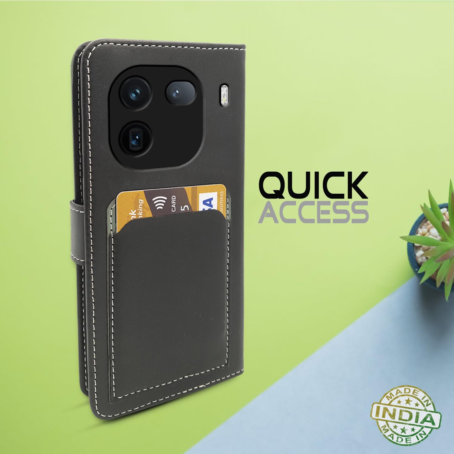 Pikkme iQOO 12 5G Magnetic grey mobile flip cover – photo 5